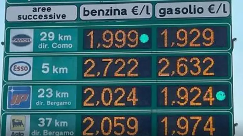 Benzina a ajuns și 2,7 €/l la pompă în Italia. În România, 1,4 €/l. Cât e în Bulgaria, Grecia - Foto: captură video