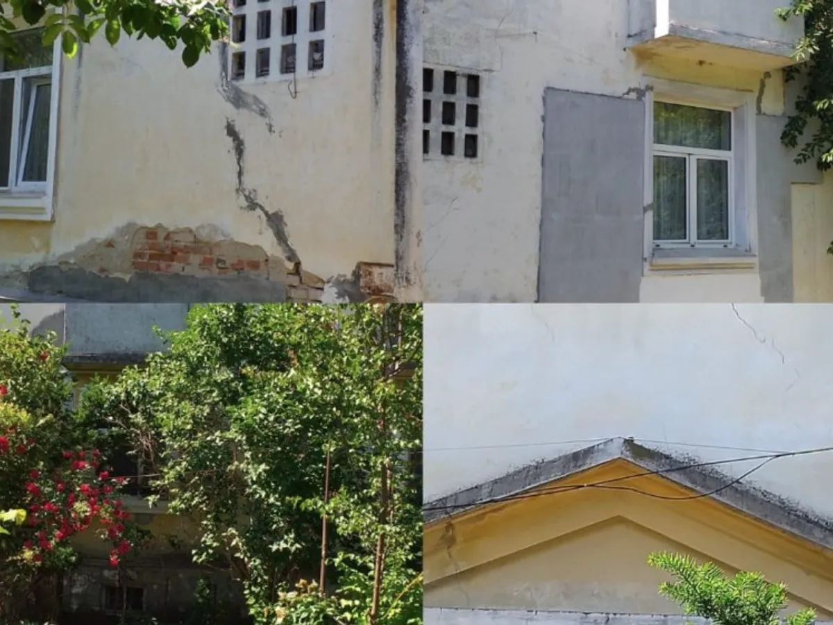 O ţeavă spartă a transformat viaţa unor ieşeni într-un coşmar. Blocul se rupe în bucăți/FOTO: ziaruldeiasi.ro