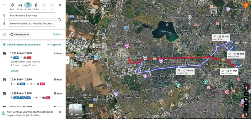 Drum Piața Romană - Militari, Preciziei - Foto: Google Maps