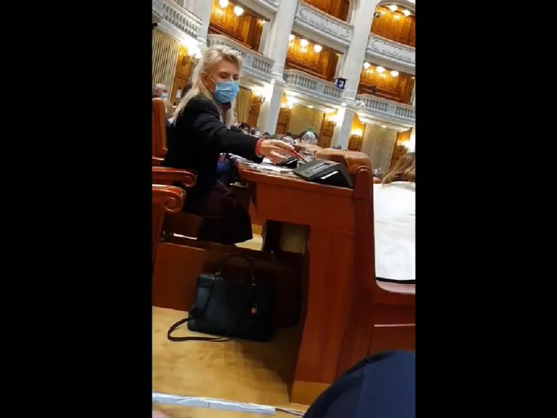 Cine votează la două mâini în Parlament: Matilda Goleac de la PSD Foto: captură video