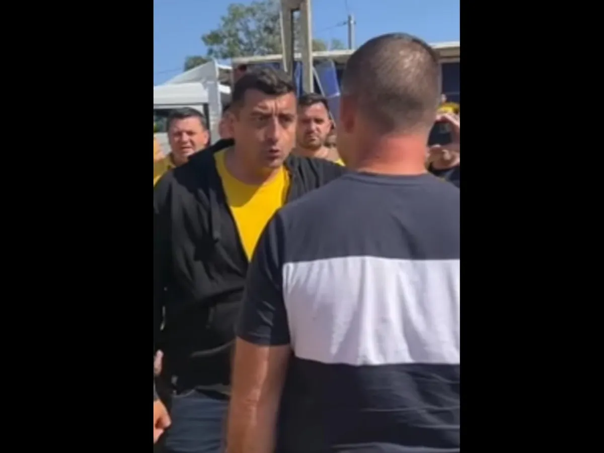 Cum știe „președintele” Simion să rezolve probleme: Urlă, îmbrâncește, amenință - Foto: captură video