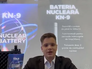 Un român a inventat o „baterie” ce poate alimenta 50 de ani un cartier. E cât o doză de suc - Foto: captură video