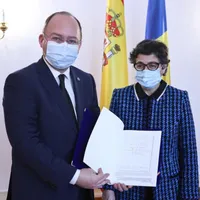 Ministrul afacerilor externe Bogdan Aurescu și Arancha González Laya/FOTO: Facebook