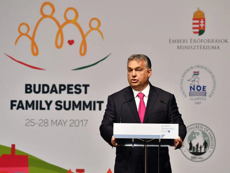 Viktor Orban la Congresul Mondial al Familiei de la Budapesta din 2017