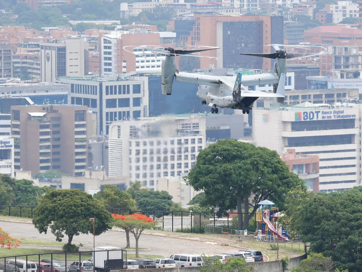 Avioane Osprey au „parcat în curtea ambasadei SUA din Caracas - Foto: Profimedia Images (imagine cu rol ilustrativ)