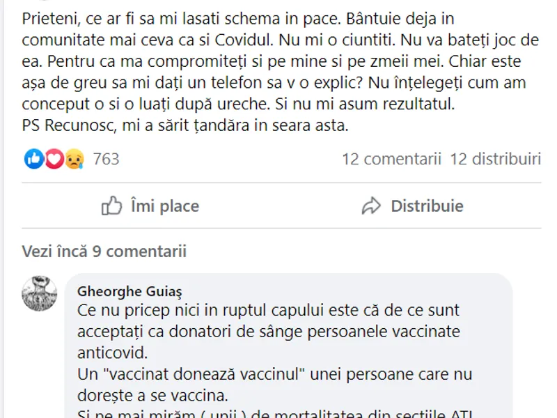 Flavia Groșan nu are scrupule să râdă chiar și de propriul tată care nu a ascultat-o și s-a vaccinat Foto Facebook/Flavia Grosan