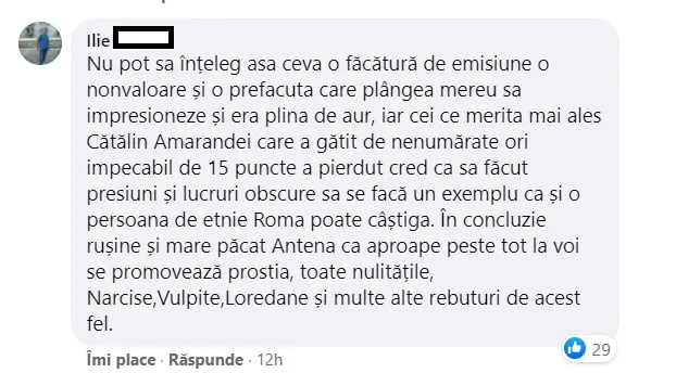 Valuri de ură la adresa câștigătoarei „Chefi la cuțite”, doar pentru că e romă