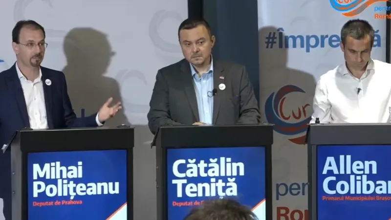 Mihai Polițeanu (stânga), Cătălin Teniță (centru) și Allen Coliban (dreapta) FOTO Captură Video Facebook/ Allen Coliban