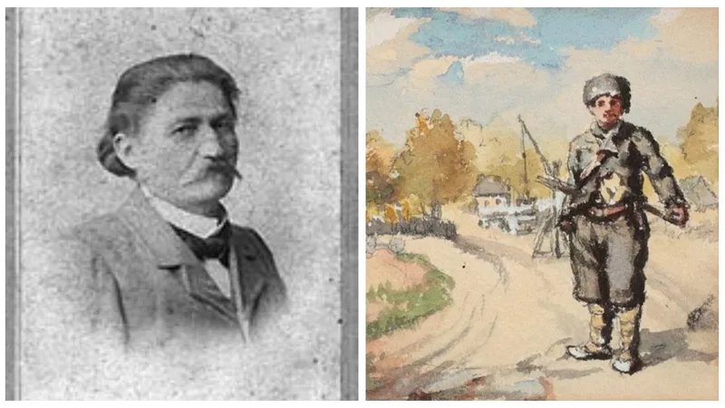 Povestea lui Sava Henția, artistul care a pus războiul pe pânză. E „pictor de front” cu Grigorescu - Foto: Colaj/ Wikimedia Commons