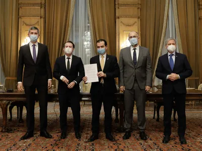 S-a semnat acordul Coaliției/FOTO: Inquam Photos/George Călin
