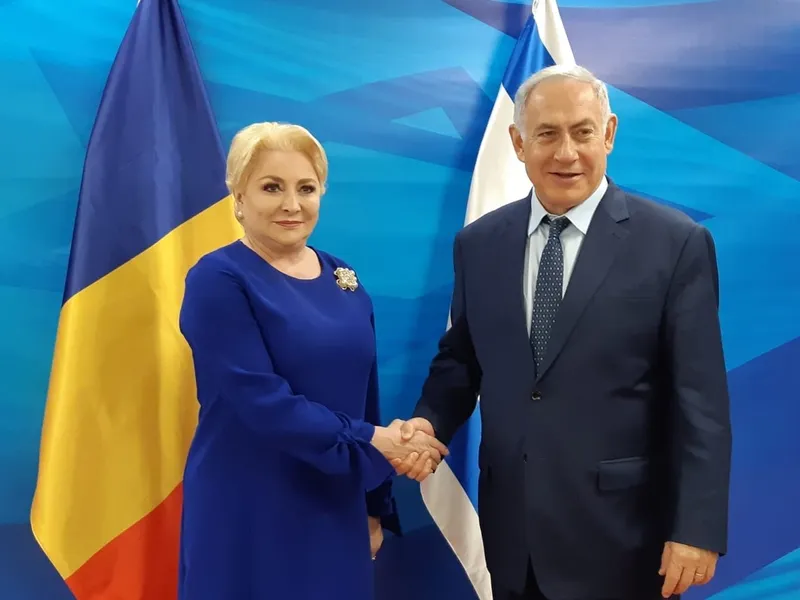 Dăncilă face în România jocurile lui Netanyahu. Foto Getty Images