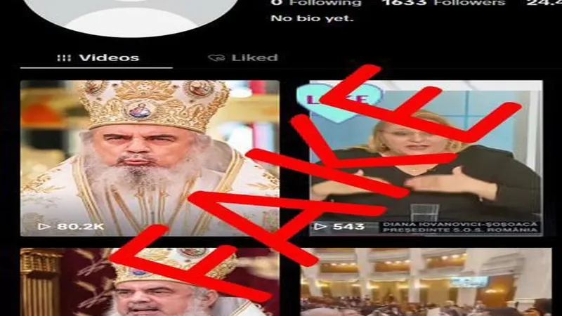MAI a identificat un cont pe TikTok cu scopul de a discredita un candidat la alegerile prezidenţiale Foto: Poliția Română