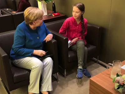 Angela Merkel și Greta Thunberg Foto: Bundesregierung