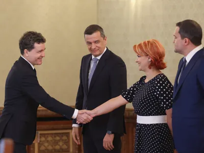 Nicușor Dan, Grindeanu și Olguța - Foto: INQUAM PHOTOS / Călin George