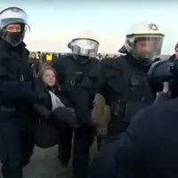 Activista de mediu Greta Thunberg a fost arestată în timpul unui protest în Germania - FOTO: Captura video
