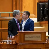 George Simion, agresându-l pe Virgil Popescu. Sursă: Inquam Photos- Ilona Andrei