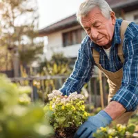 Pensionar îngrijește grădina la pensie - Foto: Freepik