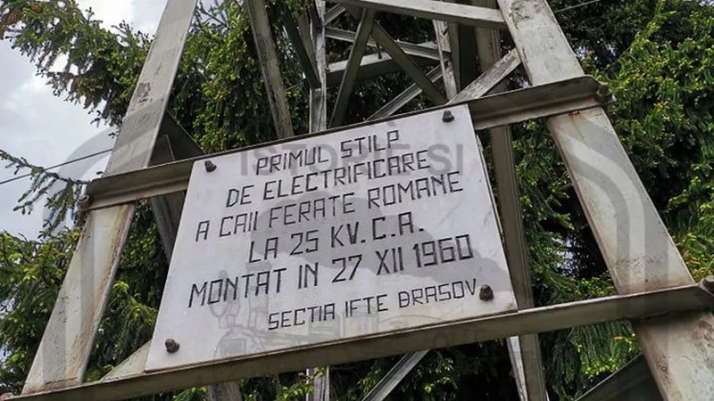 63 de ani de la montarea primului stâlp de electrificare al CFR. De 34 de ani nu s-a mai făcut nimic - Foto: Facebook/CFR- Istorie și cotidian