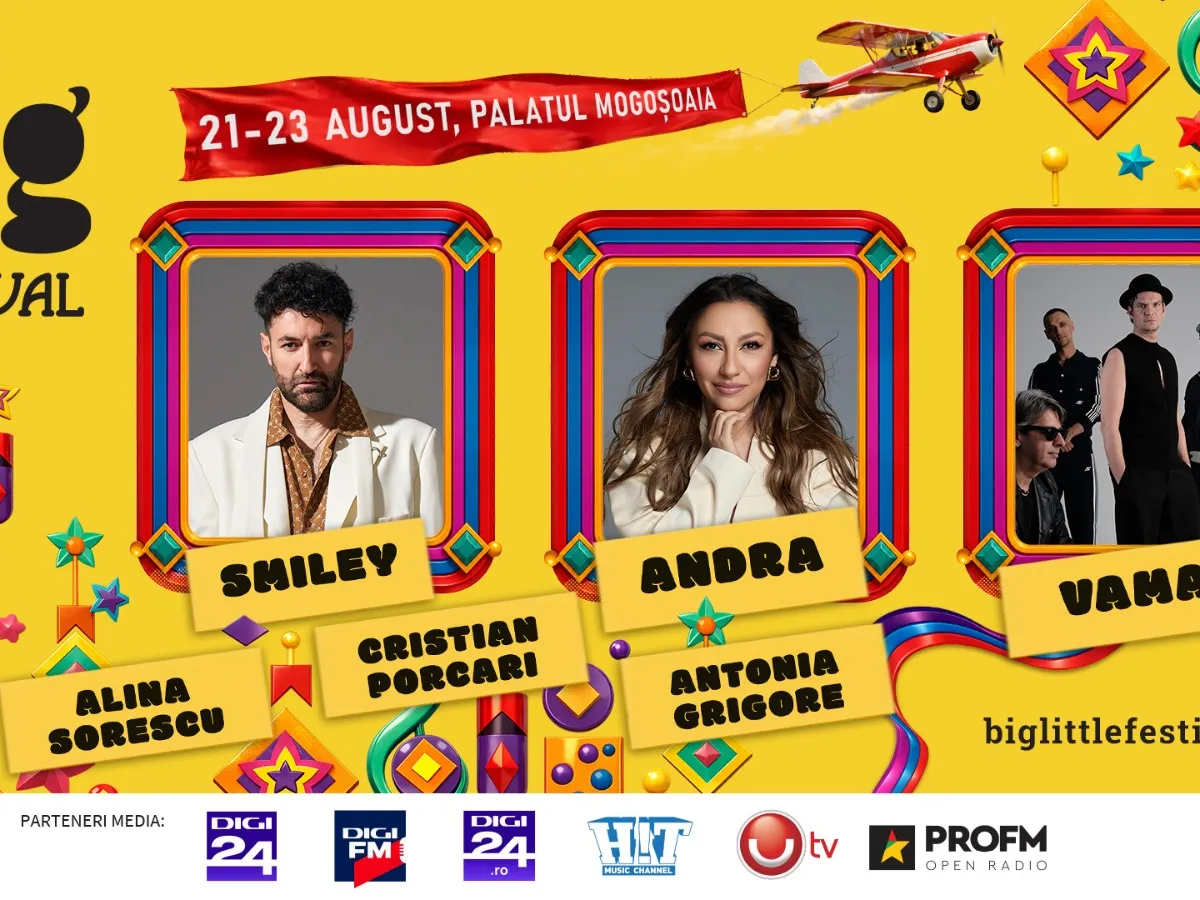 Andra, Smiley, VAMA, Alina Sorescu, Antonia Grigore și Cristian Porcari se află pe lista artiștilor anunțați pentru cele trei zile de festival Foto: Big Little Festival