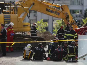 Şeful fimei de construcţii din Bucureşti unde au murit cei doi muncitori, audiat de procurori/FOTO:  Inquam Photos/Octav Ganea