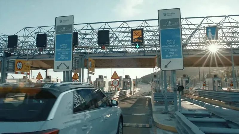 Un nou tip de taxă de drum, „hibridă”, pe o autostradă din Grecia frecventată de români - Foto: captură video