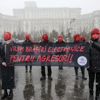 Protestul organizat în fața Palatului Parlamentului/FOTO: Inquam Photos/Octav Ganea