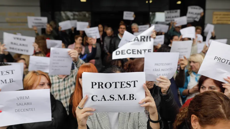 Grevă pentru salarii la Casa de Pensii - Foto: INQAUM PHOTOS / George Călin