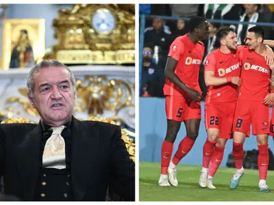 Becali și fotbaliști de la FCSB, imagine cu caracter ilustrativ - Foto: Profimedia Images/ Colaj