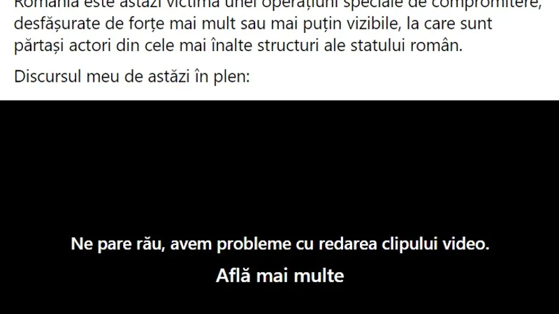 Târziu (AUR) preia discursul ActiveNews pentru a se apăra de acuzațiile de antisemitism. Captură video din discursul lui Târziu din Parlament. Sursa: Facebook