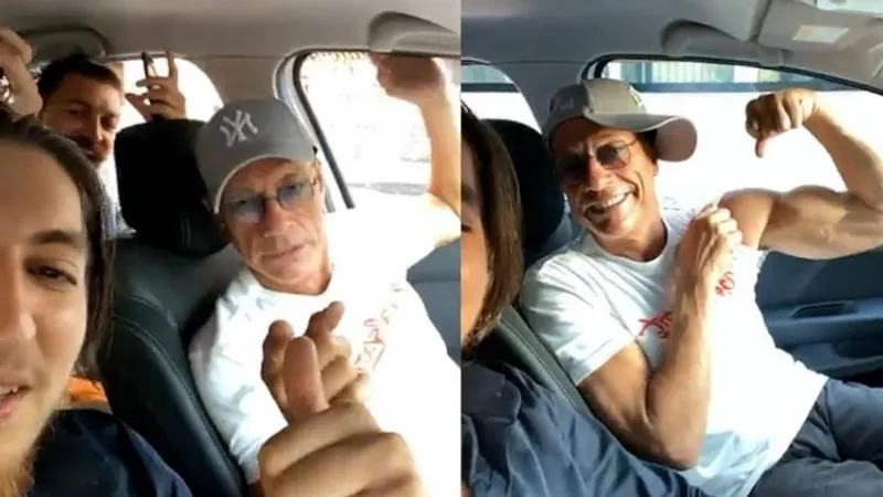 VIDEO Van Damme ascultă manele și danseaza pe muzica lui Salam și Tzanca Uraganu într-un taxi / stiridecluj