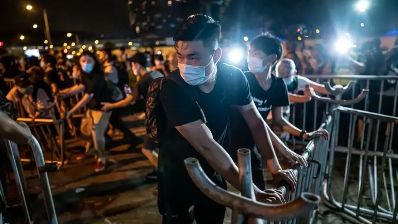 Protestatari din Hong Kong