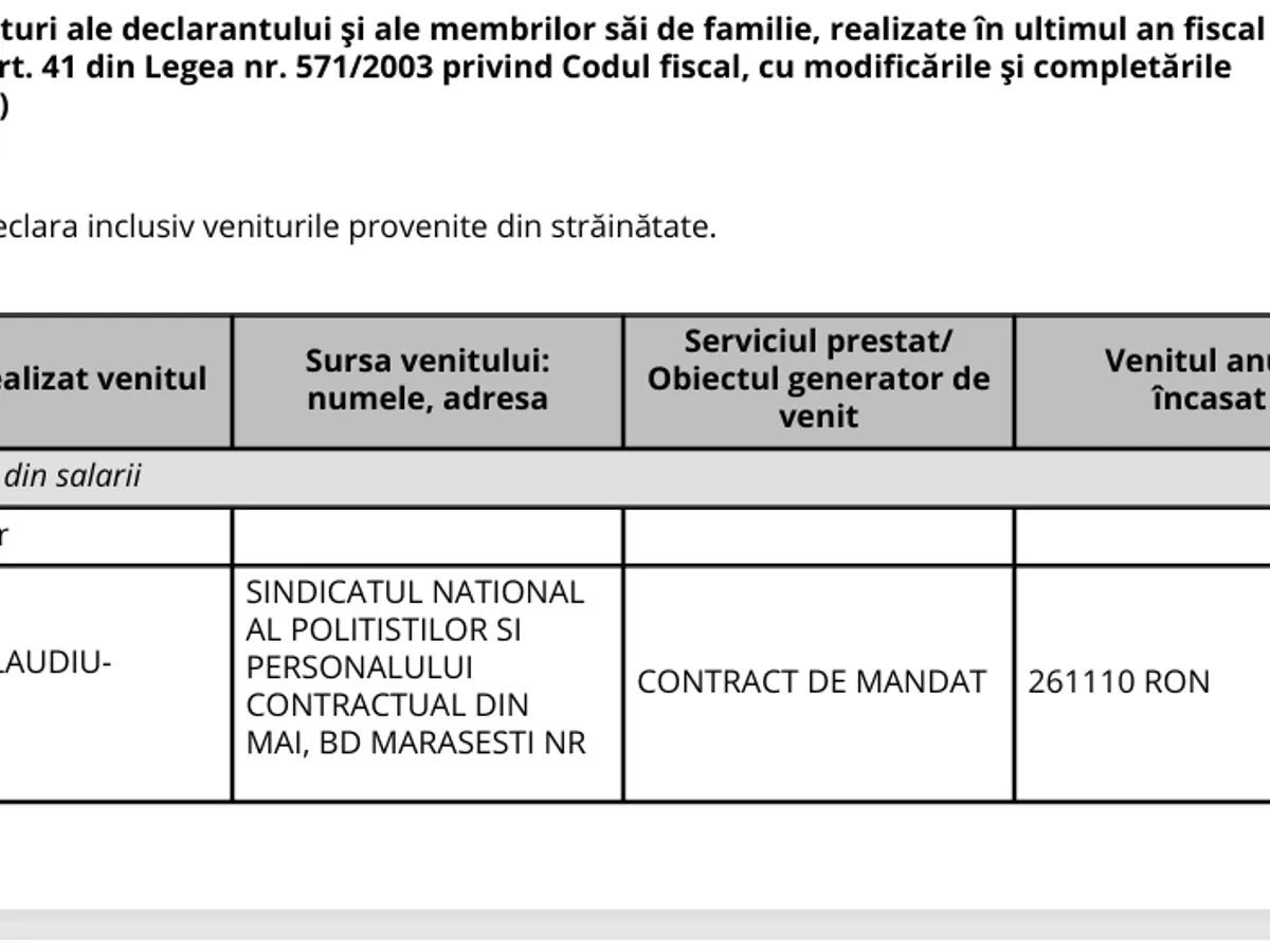 DEclarație de avere - Foto: ANI