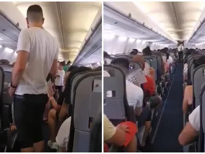 50 de minute de saună în avionul întârziat de Zakynthos FOTO: stiridecluj.ro