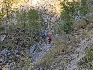 Misiune grea pentru Salvamont. O femeie a suferit un accident vascular cerebral, pe un traseu montan - Foto: Facebook / Salvamont Romania-Dispeceratul National Salvamont