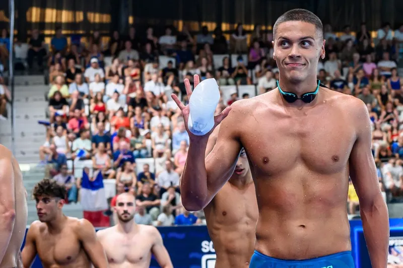 Campionul rom&acirc;n de Nataţie David Popovici - Foto: Profimedia Images