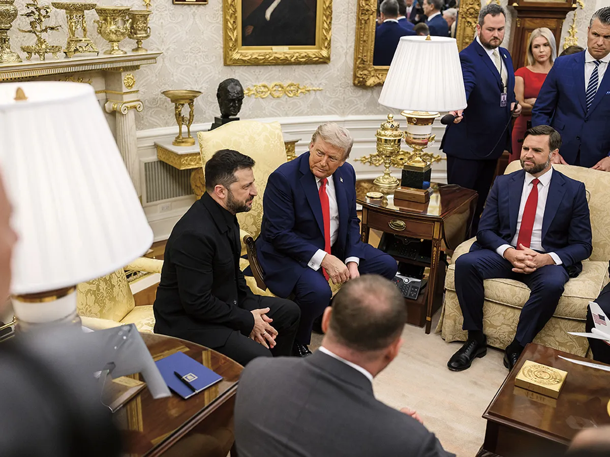 Președintele ucrainean, Volodimir Zelenski, ostracizat în Biroul Oval, una dintre imaginile emblematice ale anului 2025 - Foto Profimedia Images
