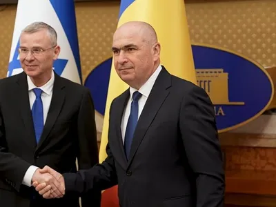 Ilie Bolojan și  vice-prim ministrul şi ministrul justiţiei  din Irael Foto: News