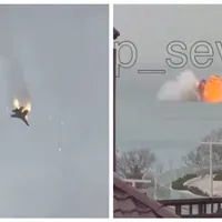 VIDEO Momentul în care rușii și-au doborât un avion Su-35. Putin a pierdut 106 aeronave de luptă - Foto: Captură video/ Colaj/ X