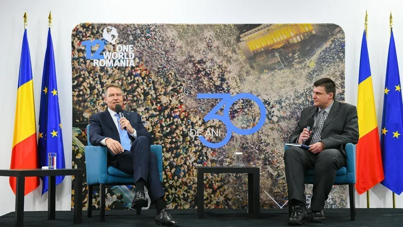 Klaus Iohannis la dezbaterea de la Festivalul de film One World Foto: Presidency.ro