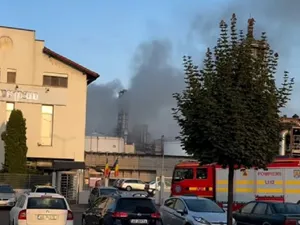 Incendiu masiv la fabrica  Kronospan - Foto: Știri Aiud