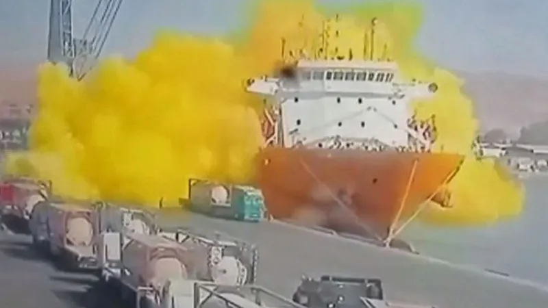 VIDEO Cel puțin 10 morți și 251 răniți în urma unei scurgeri de gaze toxice în portul Aqaba/FOTO: profimediaimages.ro