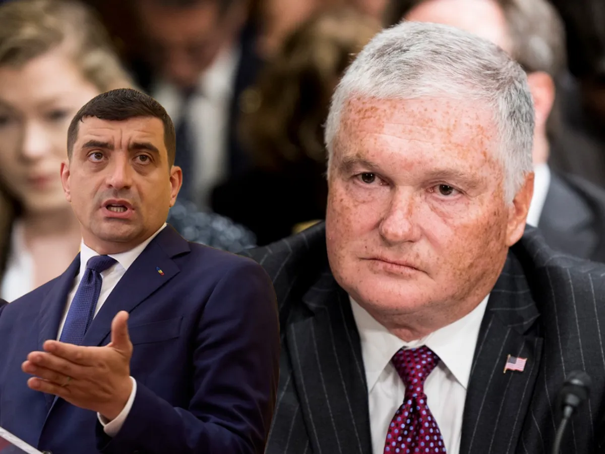 Fostul ambasador al Statelor Unite la București, Adrian Zuckerman și George Simion - Foto: Profimedia images