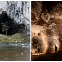 Peștera din Transilvania pe a cărui podea curge un pârâu alb „ca laptele”. E o necropolă - Foto: Arhivă/ Colaj