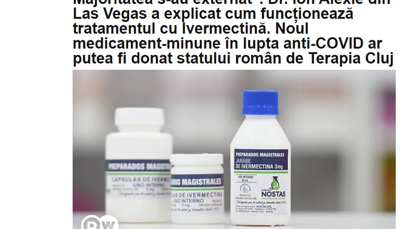 Active News nu putea rata promovarea Ivermectinei ca alternativă la vaccin. Captură foto site ActiveNews