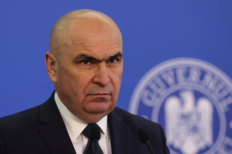 Premierul Ilie Bolojan, în conferinţă de presă - Foto: INQUAM PHOTOS/Octav Ganea