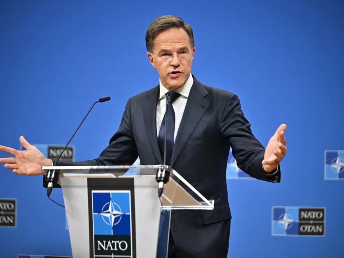 Mark Rutte, în conferinţă de presă la Bruxelles - Foto: Profimedia Images