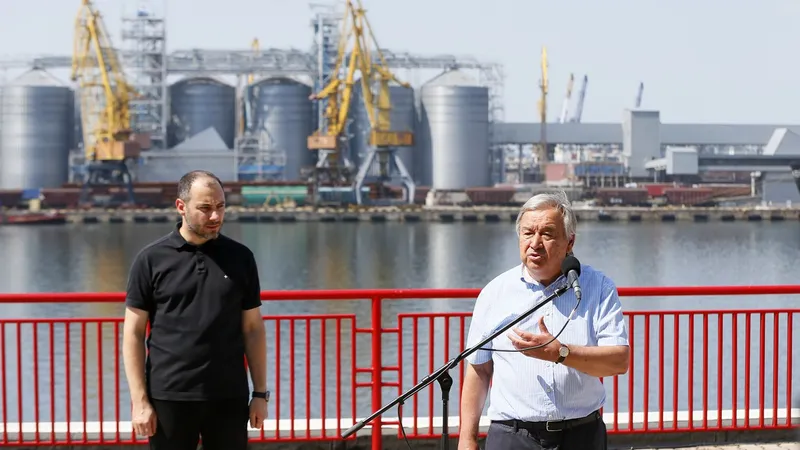 secretarul general al ONU, Antonio Guterres, în vizită la Odessa - Foto: Profimedia Images
