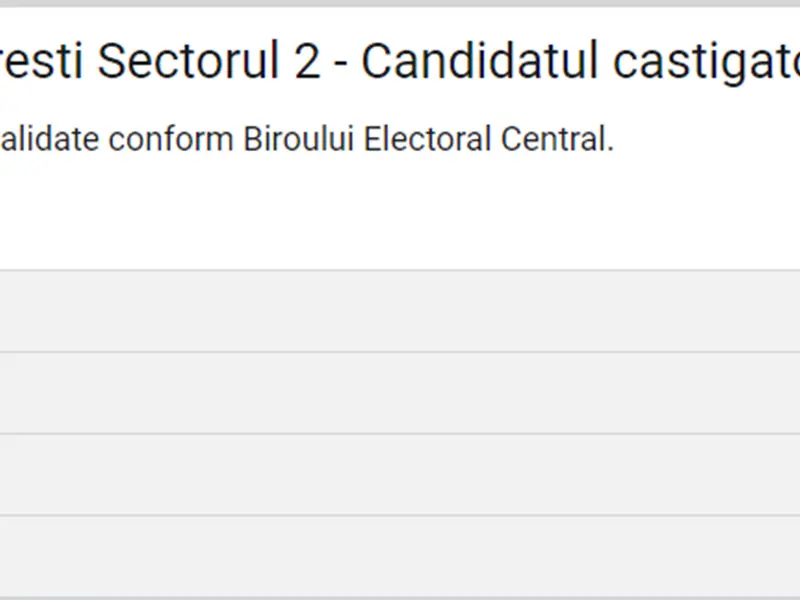 Cotele pariurilor pentru Primăria Sectorului 2 Sursă: Casa Pariurilor