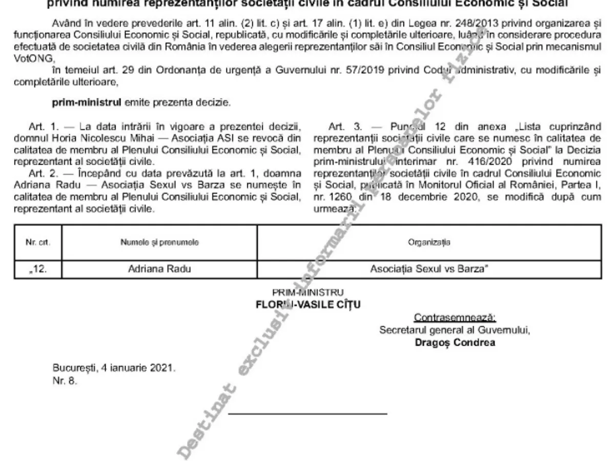 Decizia premierului privind CES, publicată în Monitorul Oficial