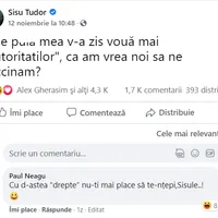 Sursa: Facebook Sisu Tudor